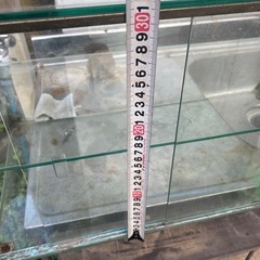 ガラス製2段ショーケース 昭和レトロ　古民具　ガラス飾り棚の画像