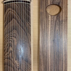 上級品】上角 並甲 すだれ彫 蒔絵有 13絃 箏 琴 付属品付 (pino