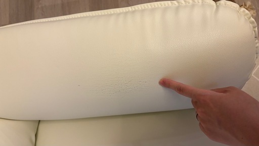 【価格変更】ニトリ 電動リクライニングソファ 3人掛け テーブル付き ホワイト（横浜市西区）