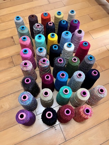 コーン巻き毛糸　53個　さをり