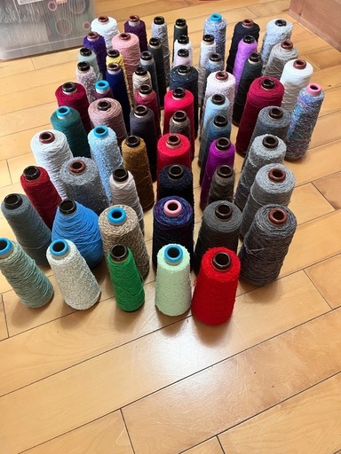 コーン巻き　毛糸　62個　
さをり