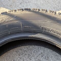美品２０２３年ブリヂストン冬タイヤ工賃込み１５５／６５Ｒ１４　４本セット②の画像