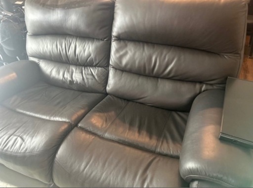 人気色ブラウン【美品】/久留米市/電動リクライニングソファー