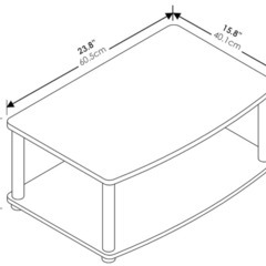 フリノ(Furinno) テレビ台 2段 24型テレビ対応 フレンチオークグレー/ブラック 幅60×奥行40×高さ28cm Turn-N-Tube 【日本正規輸入品】 13191GYW/BKの画像