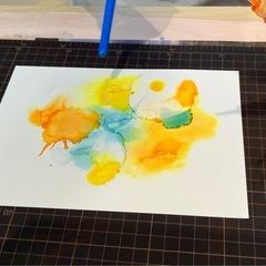 アルコールインクアート教室の画像