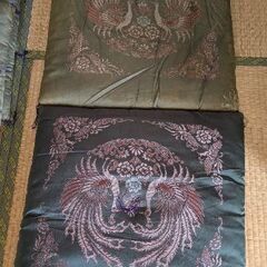 大判座布団（緑色）8枚の画像