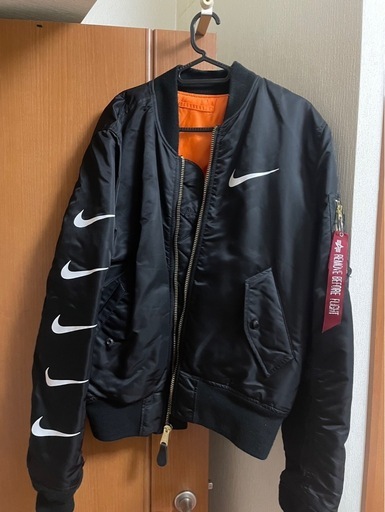 143超希少タグ付き アルファ ナイキ コラボ MA-1 ブルゾン