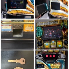 パチスロ実機 モンスターハンター月下雷鳴 コイン不要機付 データカウンター付きの画像