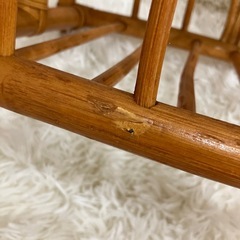 昭和レトロ ラタン製アーチ型マガジンラック 籐　ラタン ブックスタンドの画像