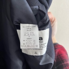 メンズ　ウール調チェスターコート　ネイビー　Mサイズの画像