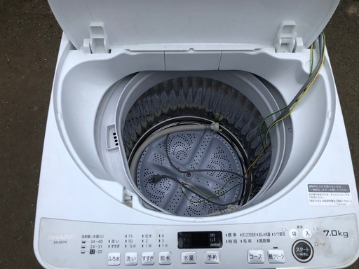 2023年製 シャープ CLEAN&COMPACT 洗濯機 7.0kg洗い 風乾燥機能3.0kg ES-GE7G-W