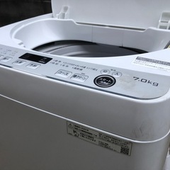 2023年製 シャープ CLEAN&COMPACT 洗濯機 7.0kg洗い 風乾燥機能3.0kg ES-GE7G-Wの画像