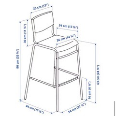 IKEA 美品 スツール ハイチェア カウンターチェア 2脚セット ブラックの画像