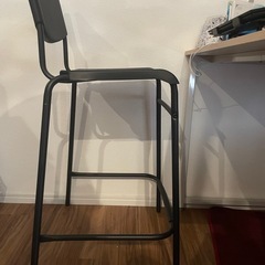 IKEA 美品 スツール ハイチェア カウンターチェア 2脚セット ブラックの画像