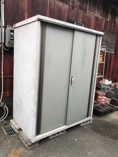 タクボ物置 TAKUBO  スライドドア収納棚 鍵付き 152cm×90cm×高さ190cm