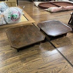 木製　低机　2台の画像