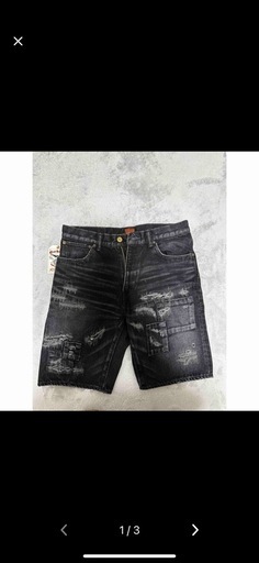 CALEE ダメージデニムショーツ