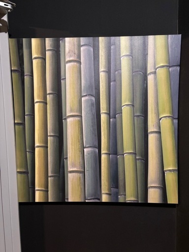 竹を不思議なテイストで表現した絵