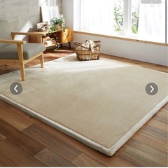 ニッセン　撥水低反発ラグ｜ウレタン入・厚みが選べる10mm・20mm ベージュ/約130×185cm(20mm)の画像