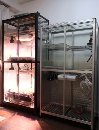 【美品】ガラス温室 植物育成セット ピカコーポレーション 丸株育成実績有り