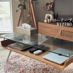 【10月31日まで‼️美品 ✨1000円】ガラステーブル】の画像