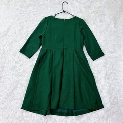 新品　Bon mercerie リボン付き グリーン　ワンピース　秋冬の画像
