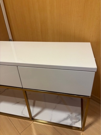 Francfranc フランフラン レーヌ TVボード テレビ台ゴールドフレーム