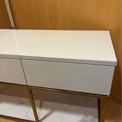 Francfranc フランフラン レーヌ TVボード テレビ台ゴールドフレーム 大理石柄 高級感
の画像