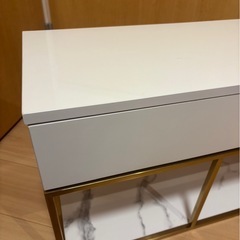 Francfranc フランフラン レーヌ TVボード テレビ台ゴールドフレーム 大理石柄 高級感
の画像