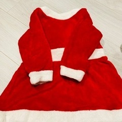 サンタ服100cmと白レギンス90cmの画像
