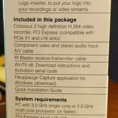 HDMIキャプチャ PCIe カード Hauppauge Colossus 2の画像