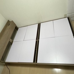 【RASIK】ダブルベッド ポケットコイルマッドレス付の画像