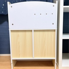傷あり【RiZKiZ リズキズ】おままごとキッチン 木製 ホワイト 知育 ごっこ遊びの画像