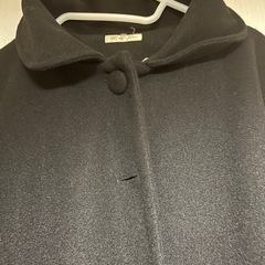 【4L】青木美沙子　しまむら　ロングコート　黒　の画像
