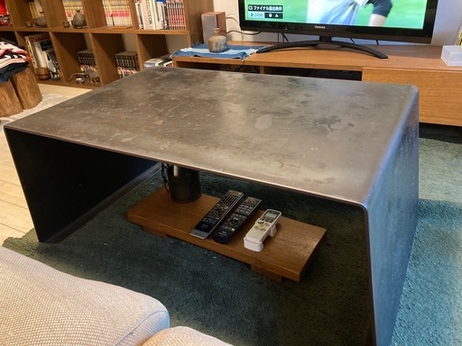 【引取りのみ】黒皮鋼板　ローテーブル（10月末まで） 黒皮鋼板 ローテーブル（10月末まで）