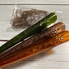 ❤️くちばしクリップ3個×ゴム セットの画像