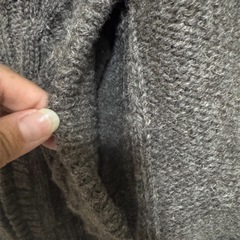 【マトコテディアン】グレー ケーブル編み フード付きパーカーの画像