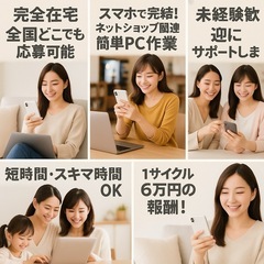 【在宅ワーク】スマホでできるデータ応募＆確認作業／決済補助…