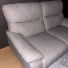 ニトリ 2人用ソファー ライトグレーの画像