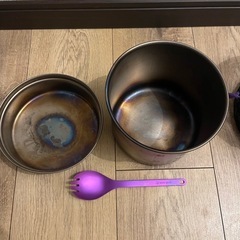 snow peak チタントレック 1400 と スプーン アウトドアの画像