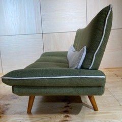 サンコウ ブラゴF  2.5人掛けソファ ファブリック　グリーン　の画像
