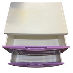 【ジ1015-08】中古美品‼️Wide Chest ワイドチェスト 4段（COD-554） パープル系 の画像