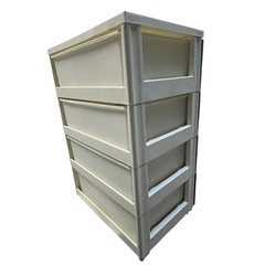 【ジ1015-09】 中古美品‼️Wide Chest ワイドチェスト 4段 パープル系（COD-554）の画像
