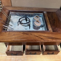 長火鉢 昭和レトロ 火鉢 木製 古道具の画像
