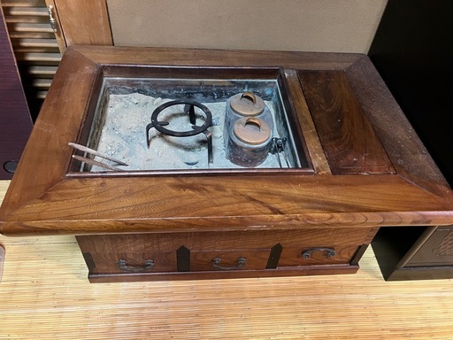 長火鉢 昭和レトロ 火鉢 木製 古道具