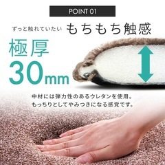 無料！厚手カーペット/ラグ185×185の画像