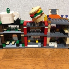 店 街 街並み LEGOレゴ互換品　街づくり　マクドナルド　スタバ コンビニの画像
