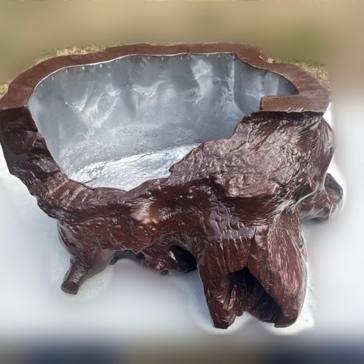 木製　切り株　植木鉢　樹脂製　アンティーク 切り株 植木鉢 樹脂製 アンティーク