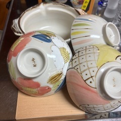 3個　雑炊鍋　お茶碗になる　未使用品ありの画像