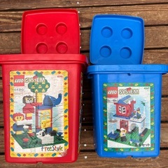 レゴ  赤バケツ＆青バケツ 　2個の画像
